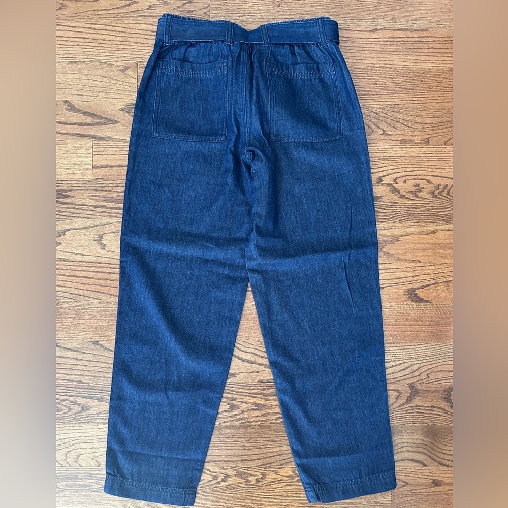 NWT Lilla P Size Small Dark Blue Denim Tie-Waist Women’s Pants - Picture 8 of 14